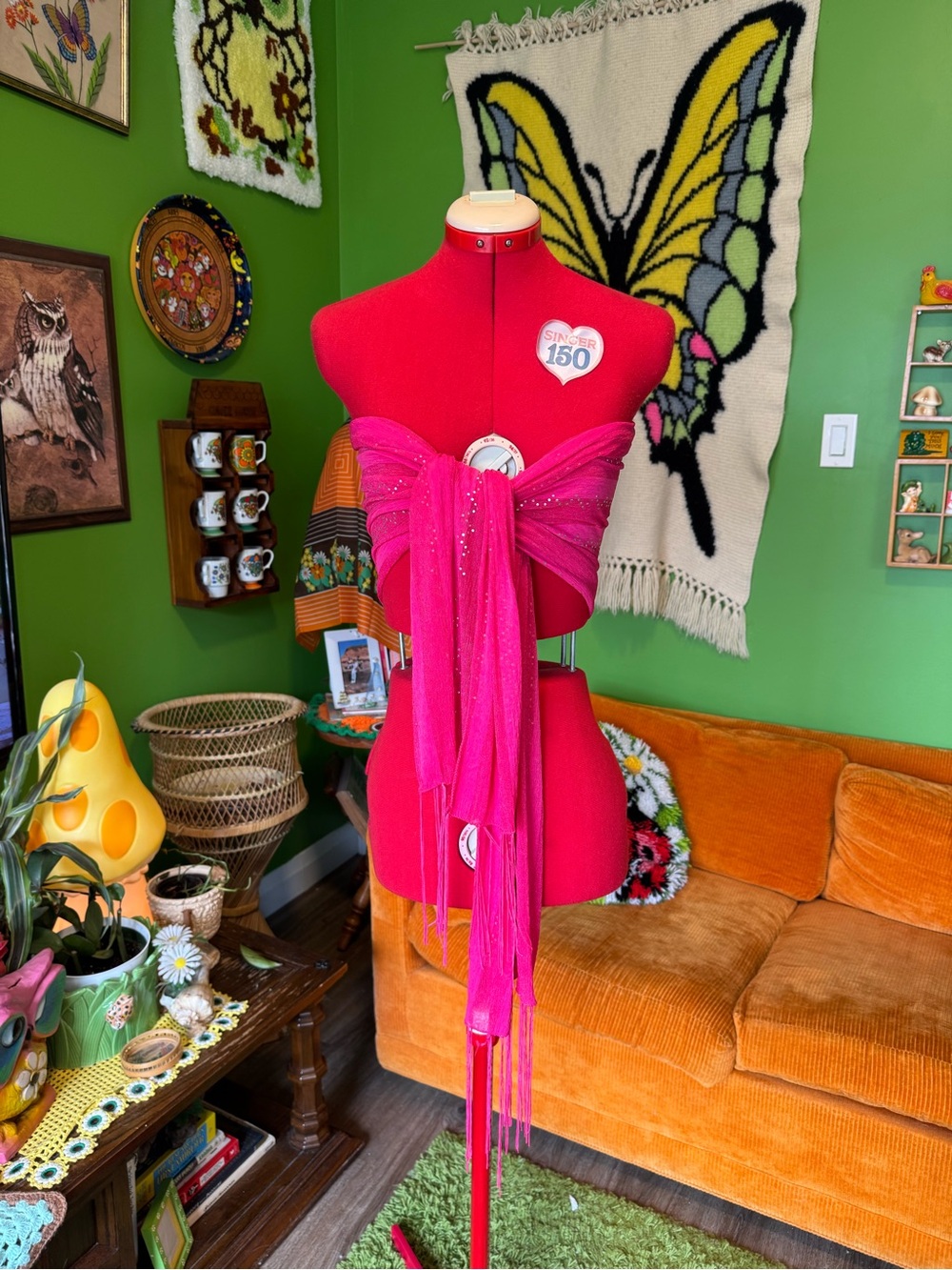 Hot Pink Shawl Wrap - Unbranded